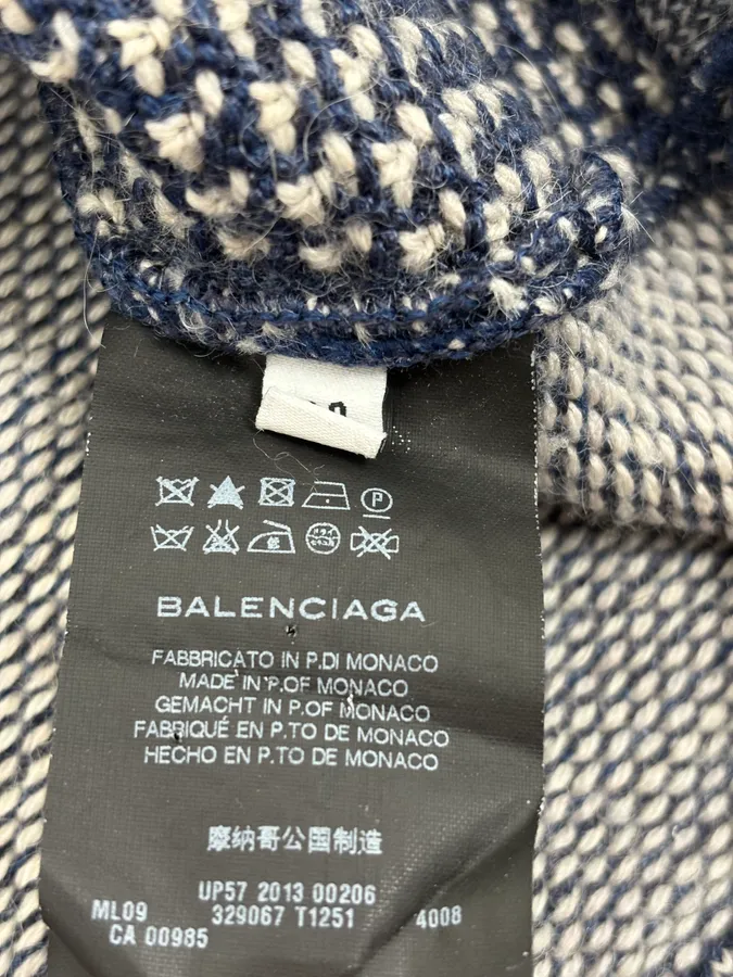 AW2013 Balenciaga Grey & Navy Sweater - Image 9