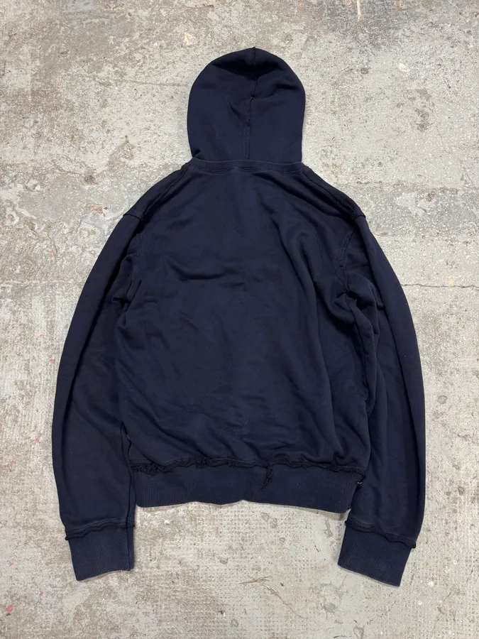 AW2013 Dolce & Gabbana Navy Hooded Zip-up Sweatshirt - Image 2