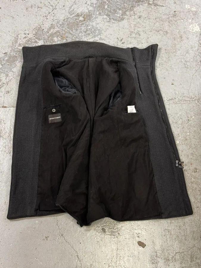 AW2013 Emporio Armani Dark Toggle Multi Zip Closure Coat - Image 11