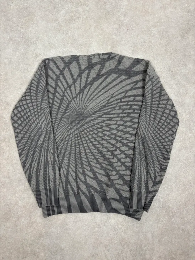 AW2013 Giorgio Armani Spiral Grey Wool Sweater - Image 7