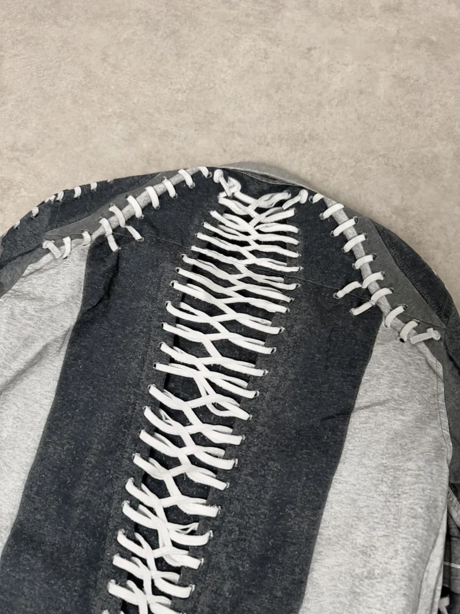 AW2013 Givenchy Mega Laced Abstract Grey Shirt by Riccardo Tisci - Image 7