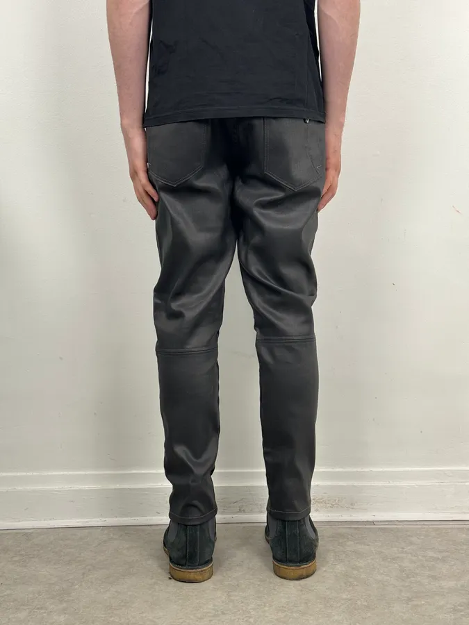 AW2013 Marithé + François Girbaud Black Waxed Effect Slim Denim Jeans - Image 4