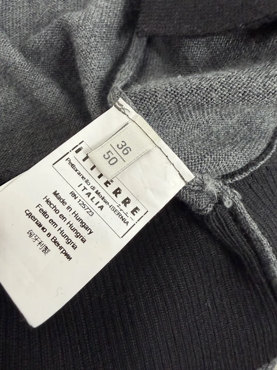 AW2013 Pierre Balmain White & Grey Minimalist Cardigan - Image 7