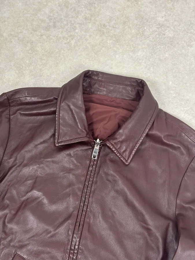 AW2013 Prada Burgundy Leather Reversible Premium Jacket - Image 7