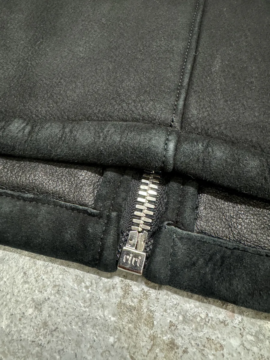 AW2013 Prada Pilot Bomber B3 Black Shearling Leather Jacket - Image 13