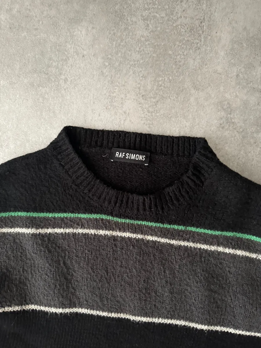 AW2013 Raf Simons Striped Mohair-Blend Sweater - Image 7