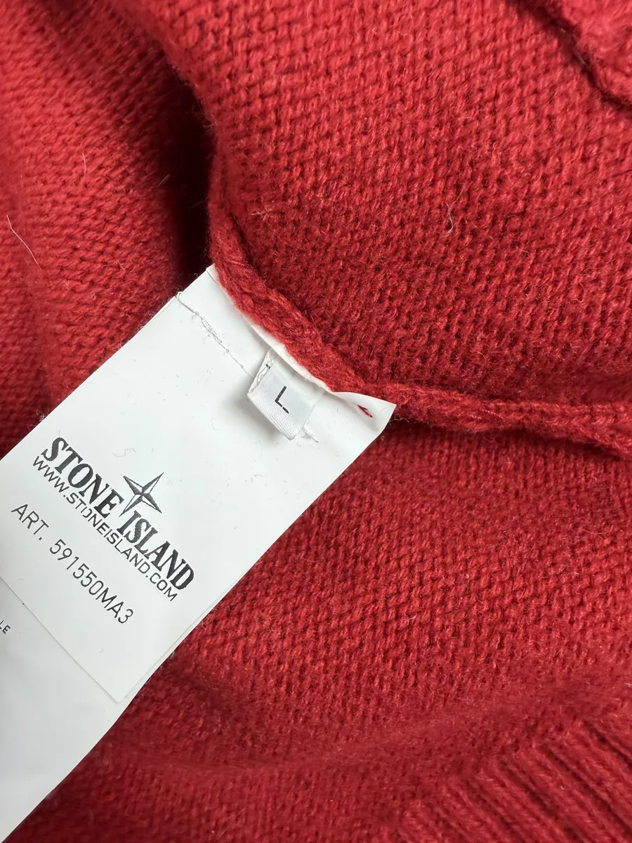 AW2013 Stone Island Red Wool Tactical Hooded Zip-up Jacket - Image 11