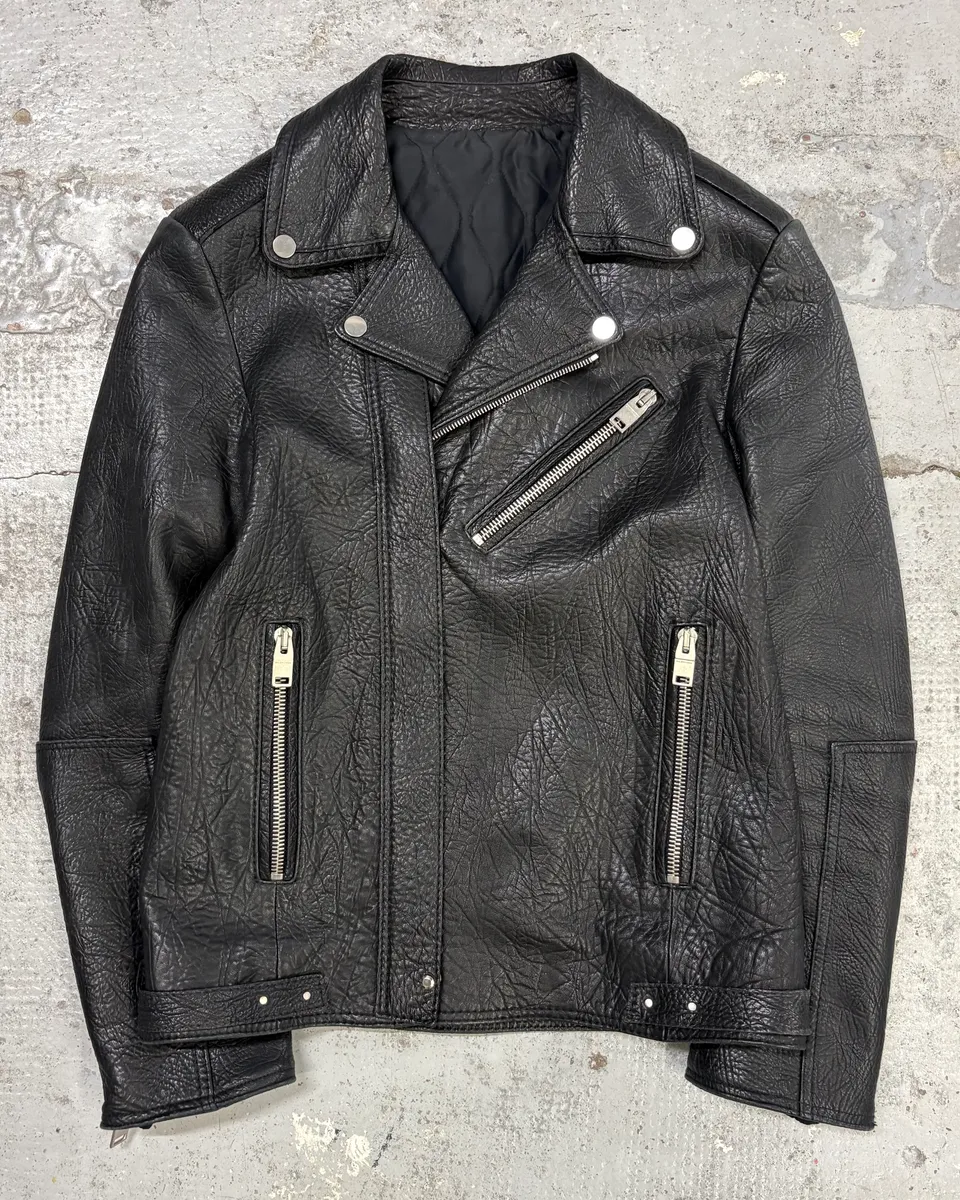 AW2014 Balenciaga Black Leather Perfecto Jacket