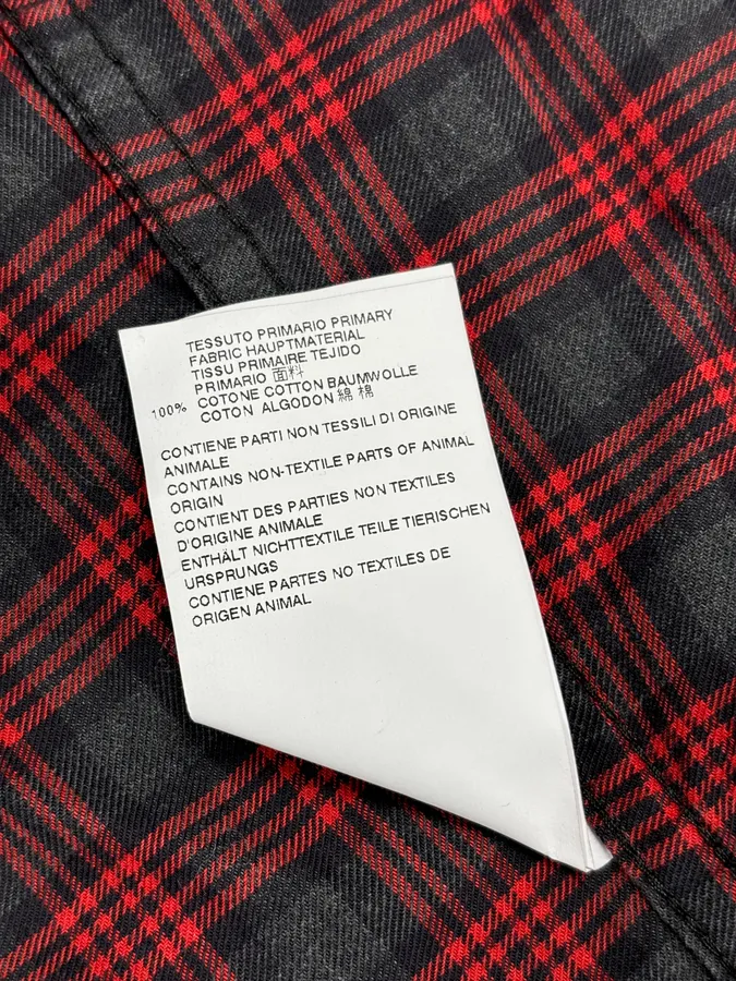 AW2014 Dsquared2 Charcoal Red Checkered Plaid Shirt - Image 11
