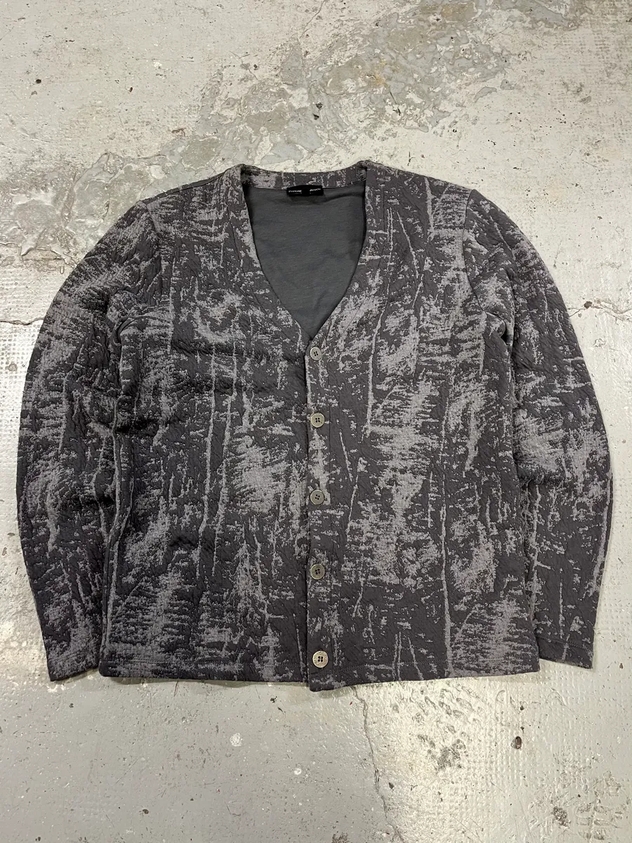 AW2014 Emporio Armani Raw Grey Cardigan
