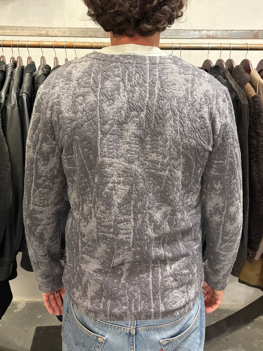 AW2014 Emporio Armani Raw Grey Cardigan - Image 3