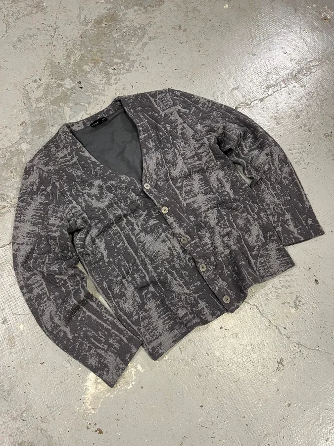 AW2014 Emporio Armani Raw Grey Cardigan - Image 4