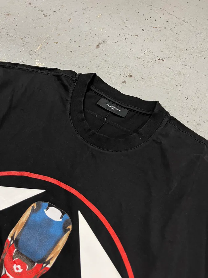AW2014 Givenchy Graphic Robot Logo Black T-Shirt - Image 5