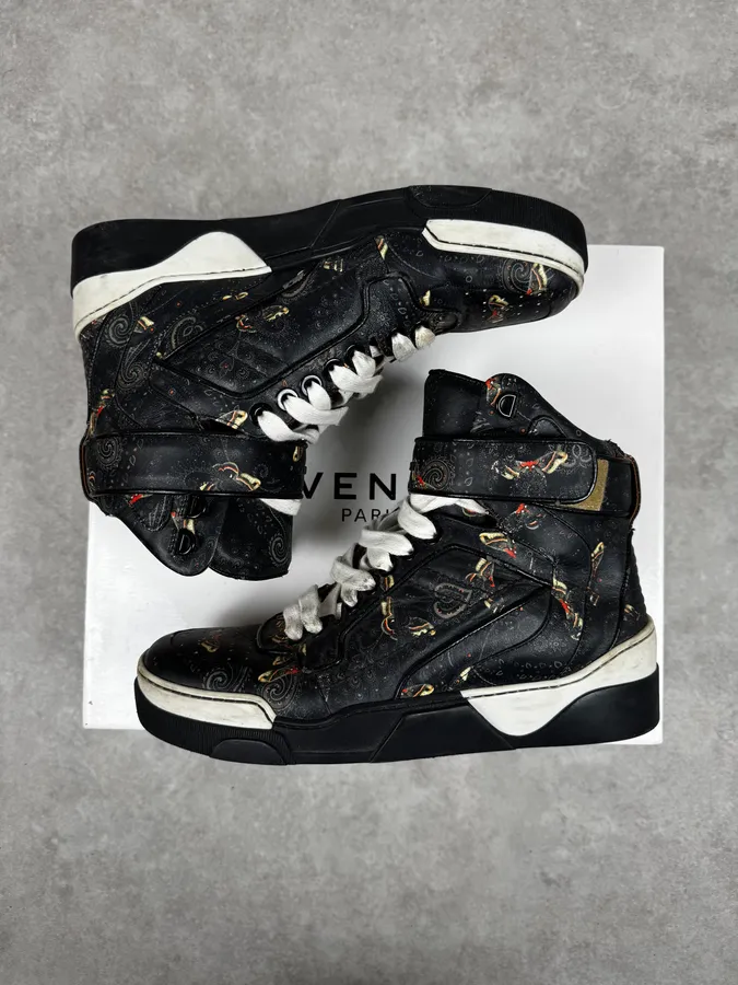 AW2014 Givenchy Tyson Black High Leather Sneakers by Riccardo Tisci - Image 3