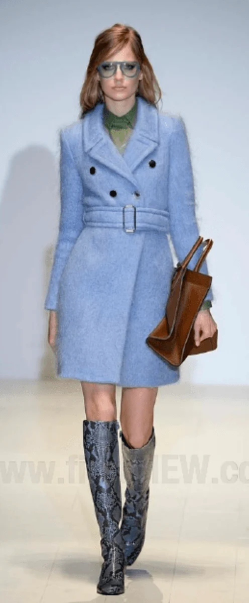 AW2014 Gucci Blue Premium Classy Officer Trench Coat by Frida Giannini - Image 2