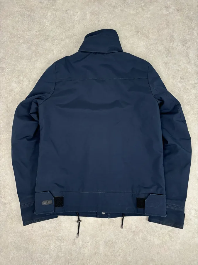 AW2014 Gucci Navy Nylon Hidden Hood Windbreaker Jacket - Image 5