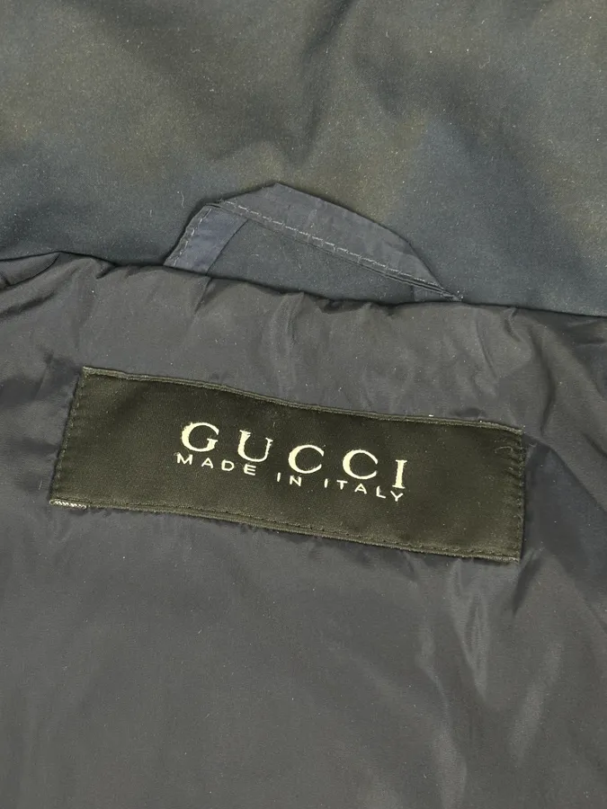 AW2014 Gucci Navy Nylon Hidden Hood Windbreaker Jacket - Image 9
