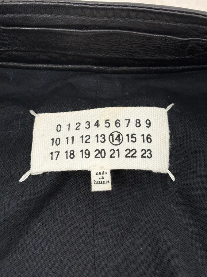 AW2014 Maison Margiela 5-Zip Biker Black Leather Jacket - Image 9