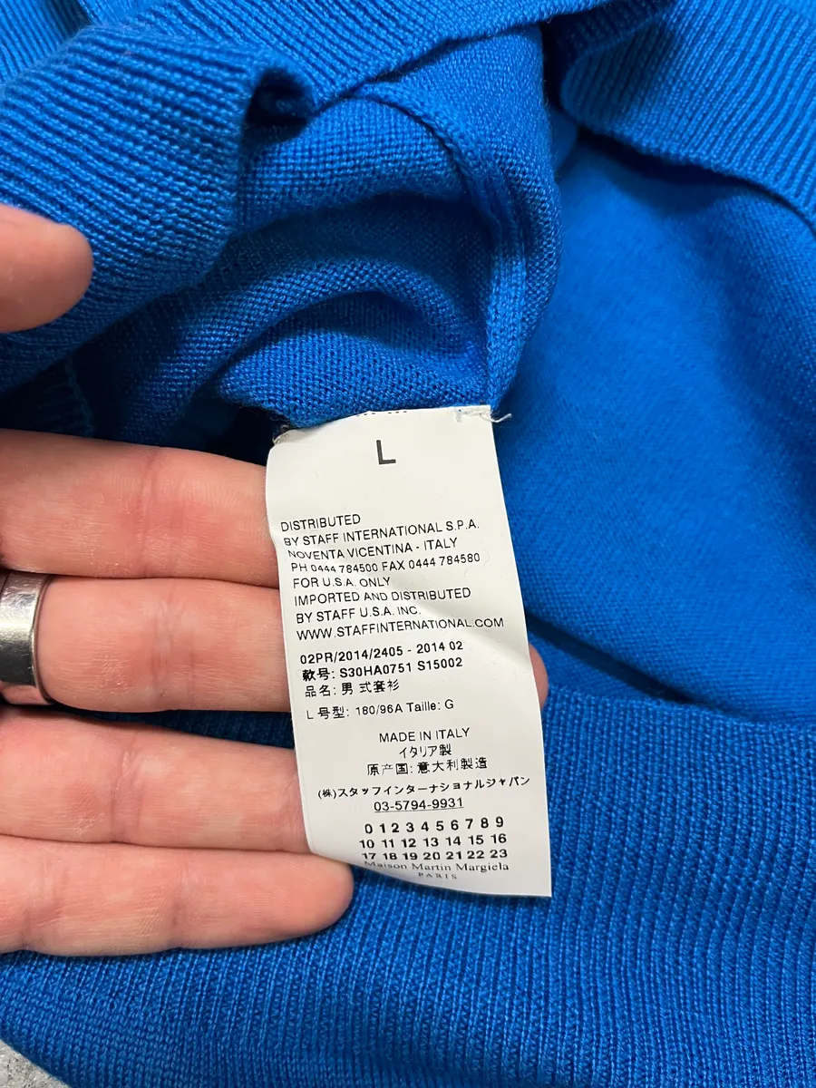 AW2014 Maison Margiela Blue & Black Mozaic Contemporary Sweater - Image 10