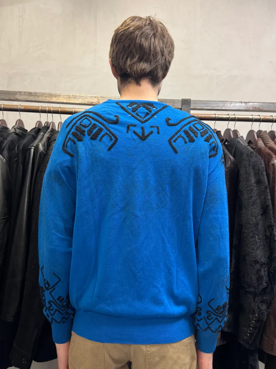 AW2014 Maison Margiela Blue & Black Mozaic Contemporary Sweater - Image 3