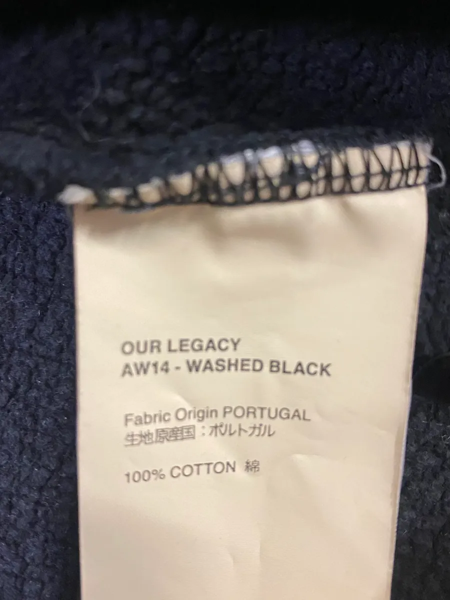 AW2014 Our Legacy Washed Black Zip-up Minimalist Sweater - Image 8