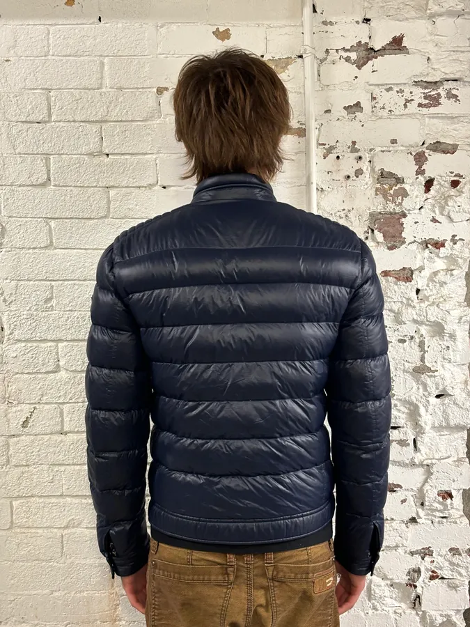 AW2014 Prada Navy Nylon Quilted Puffer Jacket - Image 3