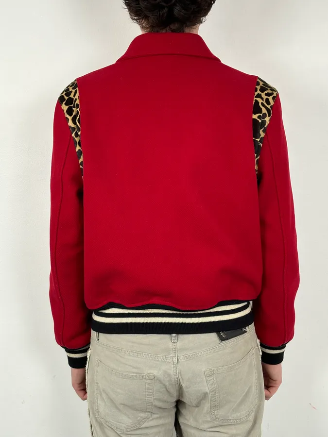 AW2014 Saint Laurent Cheetah Red Pony Hair Teddy Jacket - Image 4