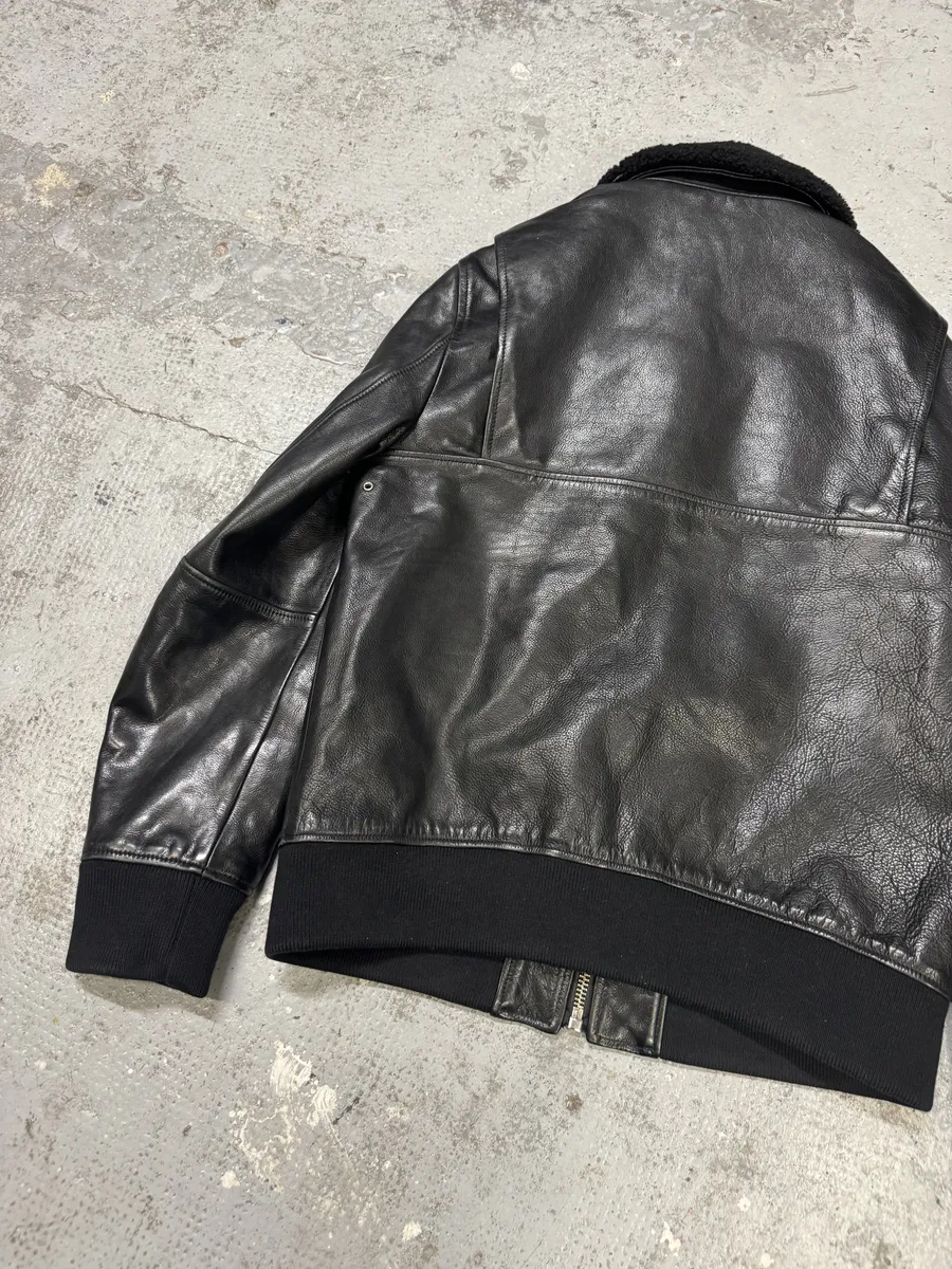 AW2015 Acne Studios Abel Black Cow Leather Jacket - Image 10