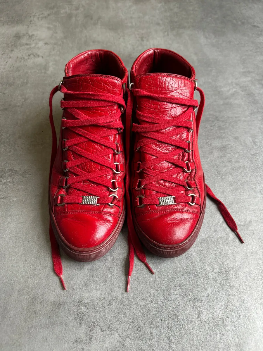 AW2015 Balenciaga Arena High Red Vibrant Leather - Image 6