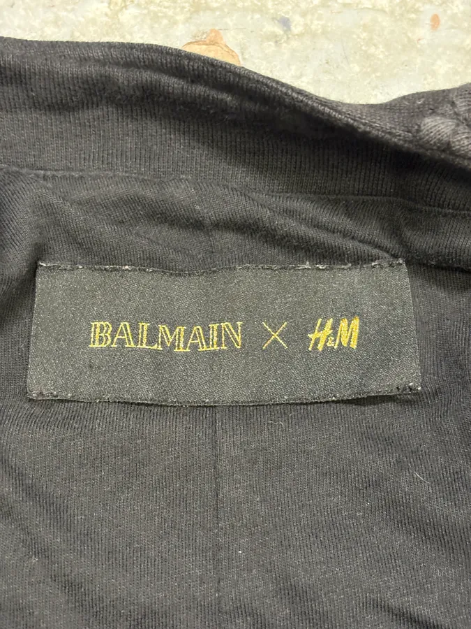 AW2015 Balmain H&M Horpist Quilted Black Sweater - Image 8