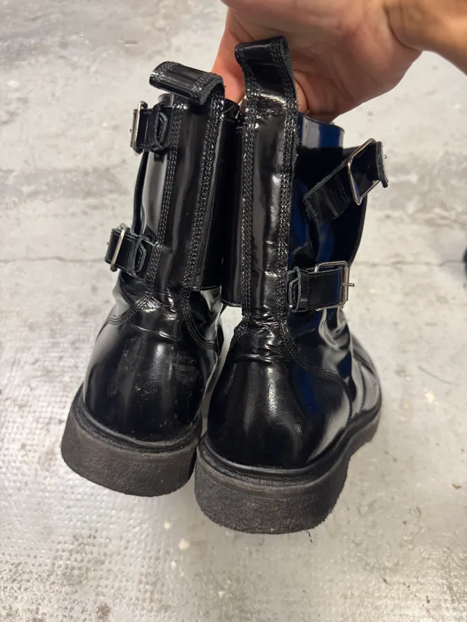 AW2015 Balmain H&M Black Ankle Leather Boots - Image 3