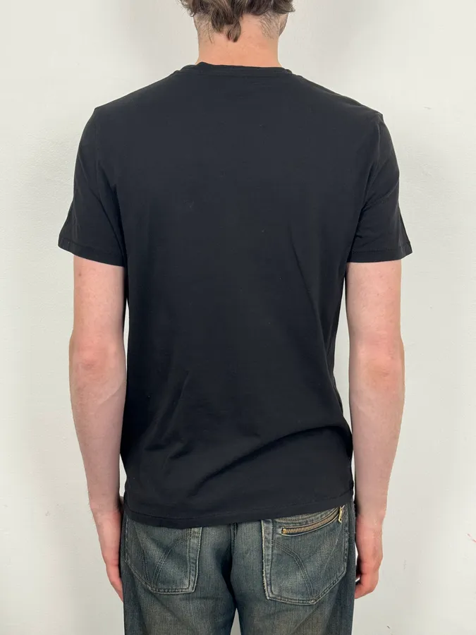 AW2015 Cavalli Black Snake Graphic Print T-Shirt - Image 3