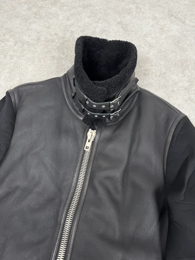 AW2015 Givenchy Black Shearling Collar Leather Jacket by Riccardo Tisci - Image 6