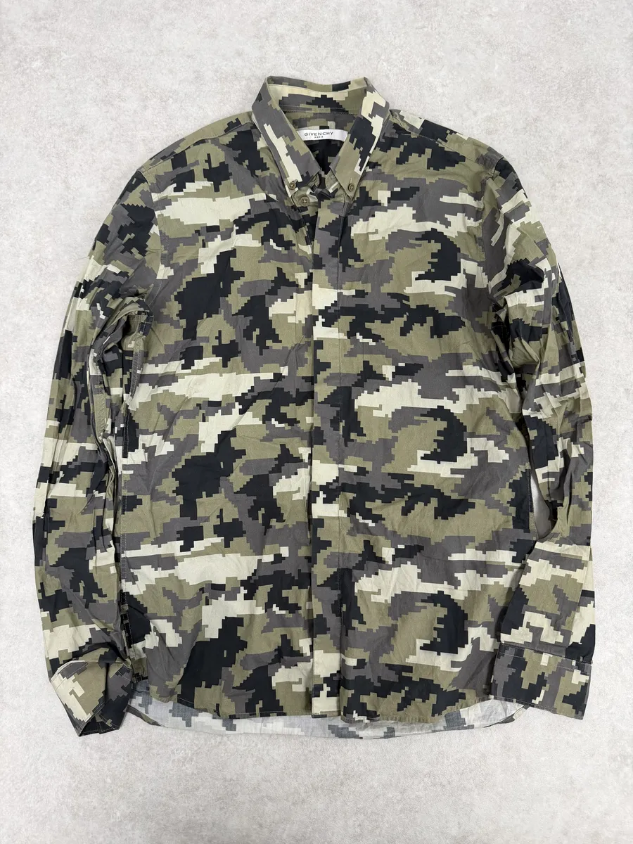AW2015 Givenchy Camo Green Shirt by Riccardo Tisci - Image 5