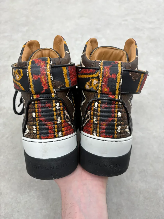 AW2015 Givenchy Persan Red Mozaic High Leather Tyson Sneakers by Riccardo Tisci - Image 7