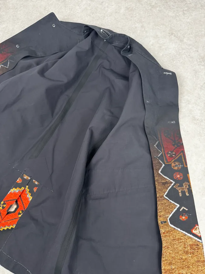 AW2015 Givenchy Sample Black & Orange Persian Long Jacket by Riccardo Tisci - Image 12