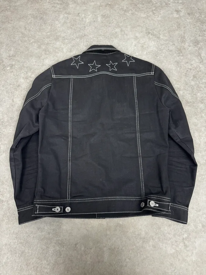AW2015 Givenchy Stars Black Trucker Denim Jacket by Riccardo Tisci - Image 4