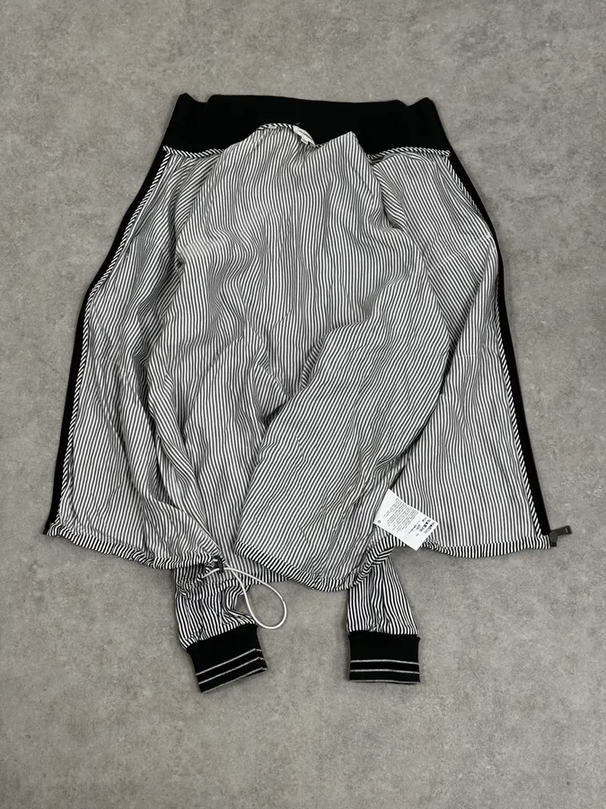 AW2015 Jil Sander Black & White Striped Light Zip-Up Jacket - Image 7