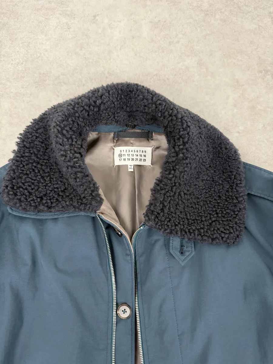 AW2015 Maison Margiela Navy Bomber Jacket with Shearling Collar - Image 9