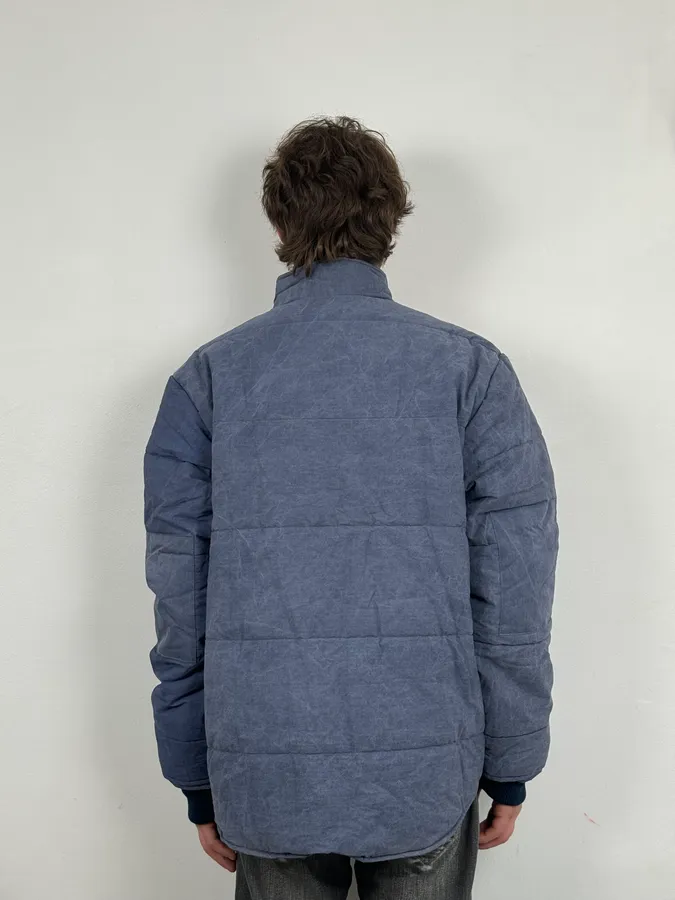 AW2015 Our Legacy Blue Pigment Tie Dye Puffer Bomber Jacket - Image 3