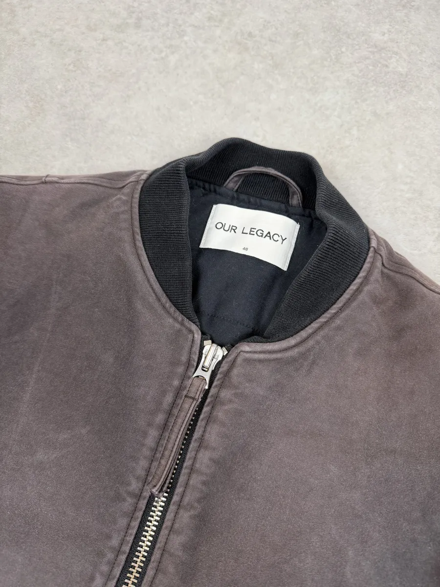 AW2015 Our Legacy Grey Faded Bomber Jacket - Image 8