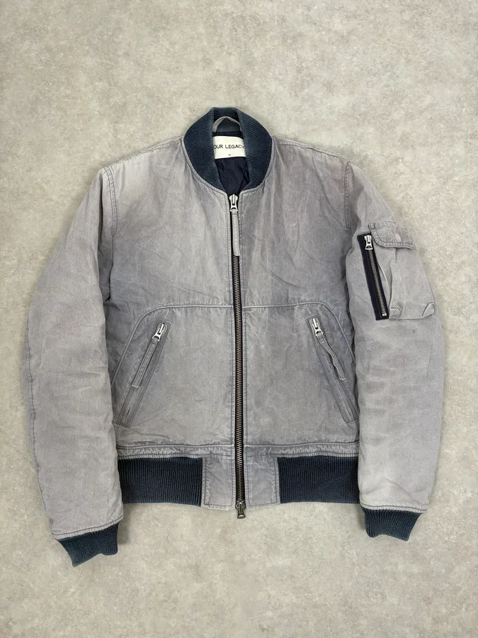 AW2015 Our Legacy Grey Tie Dye Bomber Jacket