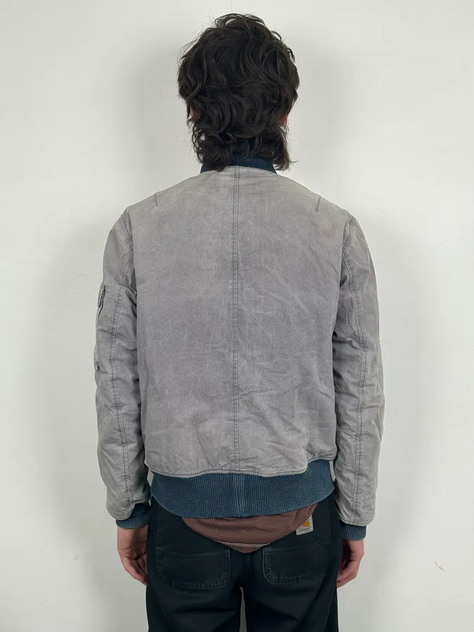 AW2015 Our Legacy Grey Tie Dye Bomber Jacket - Image 3