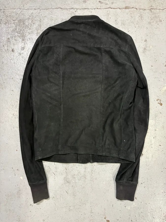 AW2015 Rick Owens Black Lamb Leather Avant-Garde Jacket - Image 5