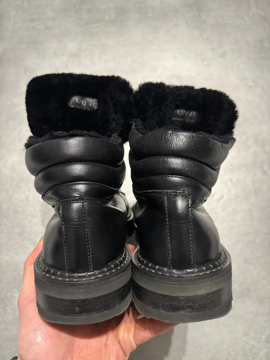 AW2015 Roberto Cavalli Black Leather High Mountain Boots - Image 4