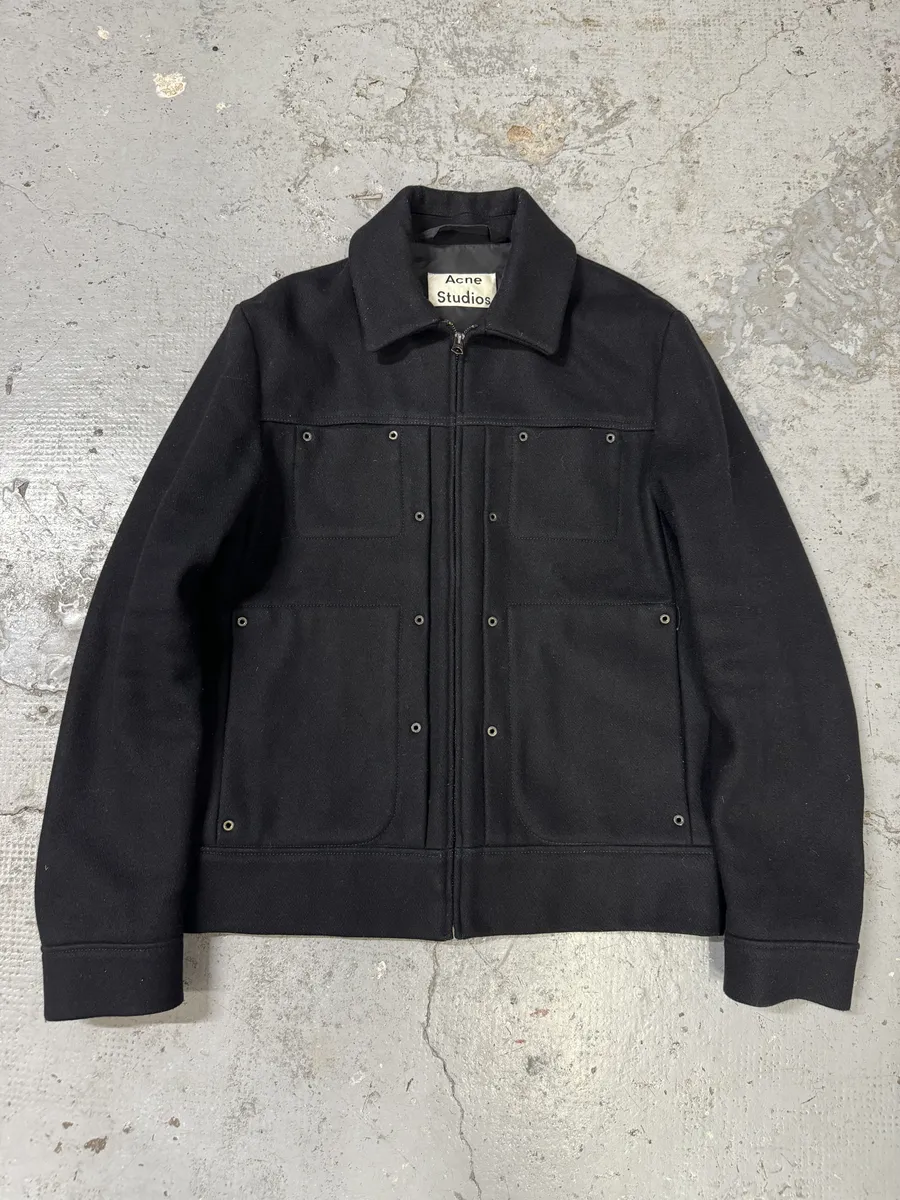 AW2016 Acne Studios Black Minimalist Wool Jacket