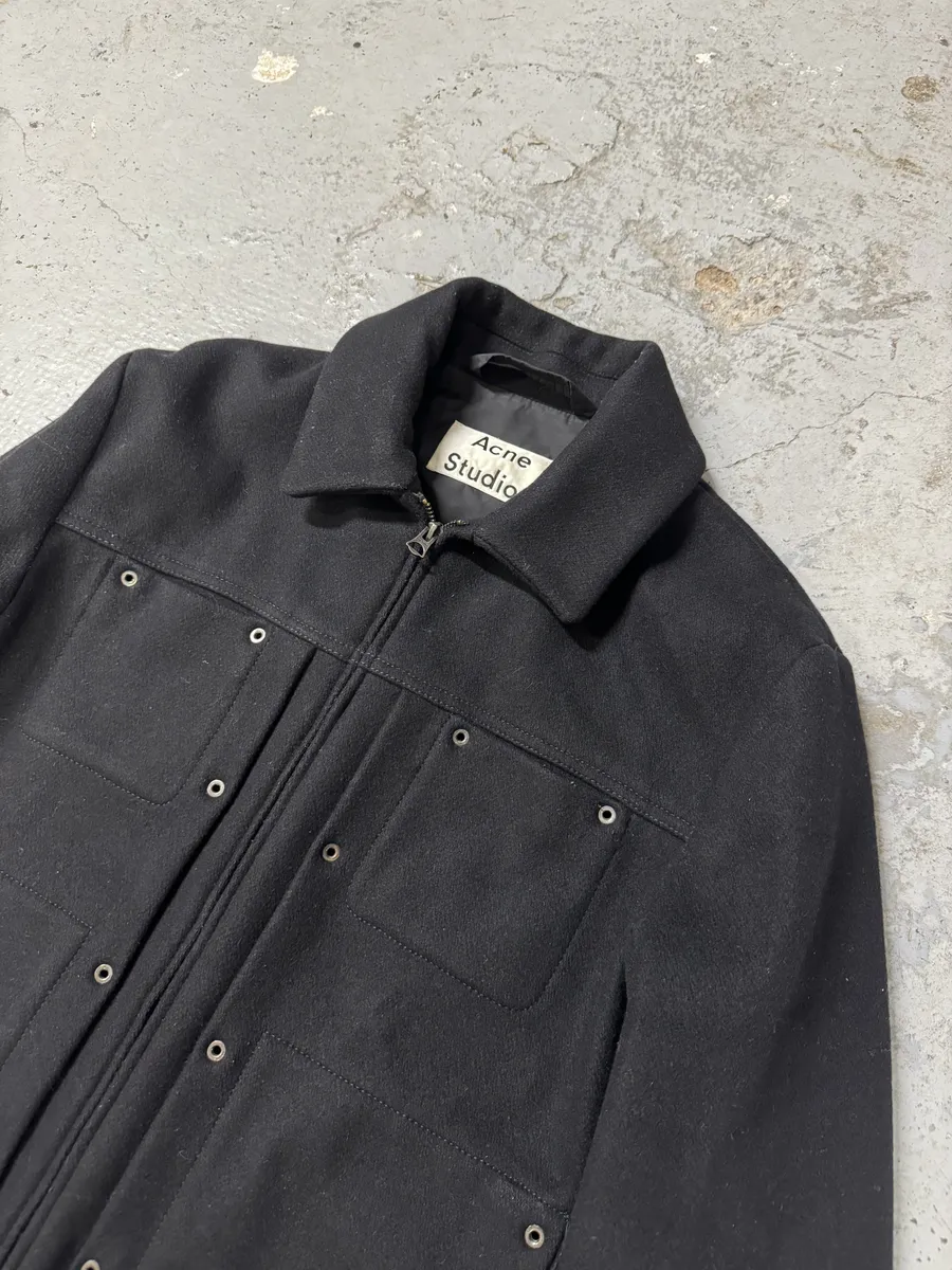 AW2016 Acne Studios Black Minimalist Wool Jacket - Image 10