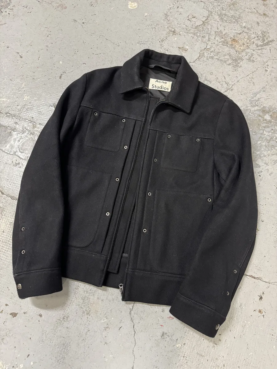 AW2016 Acne Studios Black Minimalist Wool Jacket - Image 5