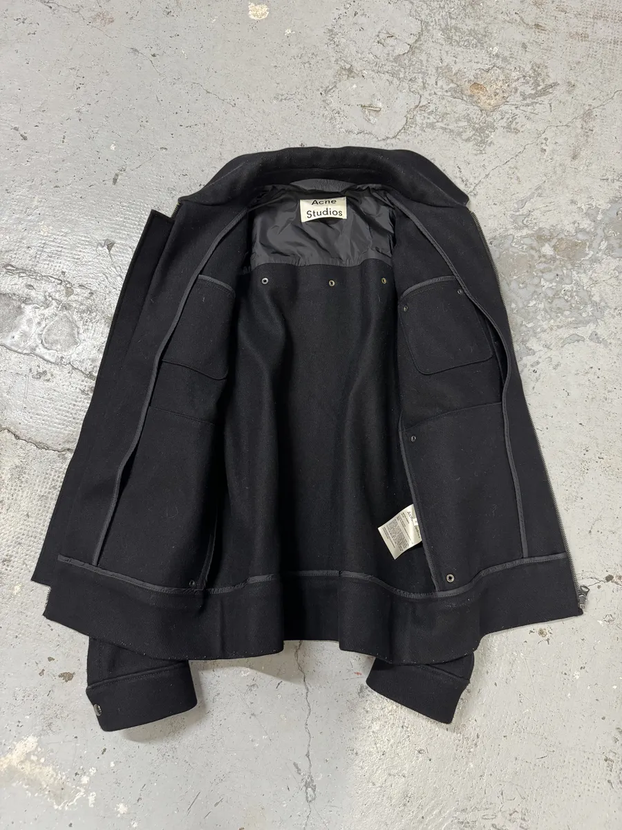 AW2016 Acne Studios Black Minimalist Wool Jacket - Image 7