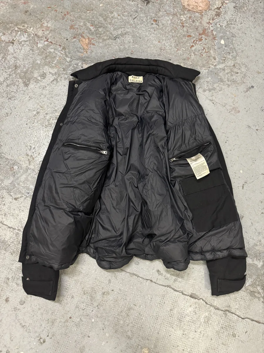 AW2016 Acne Studios Black Wool Puffer Jacket - Image 7